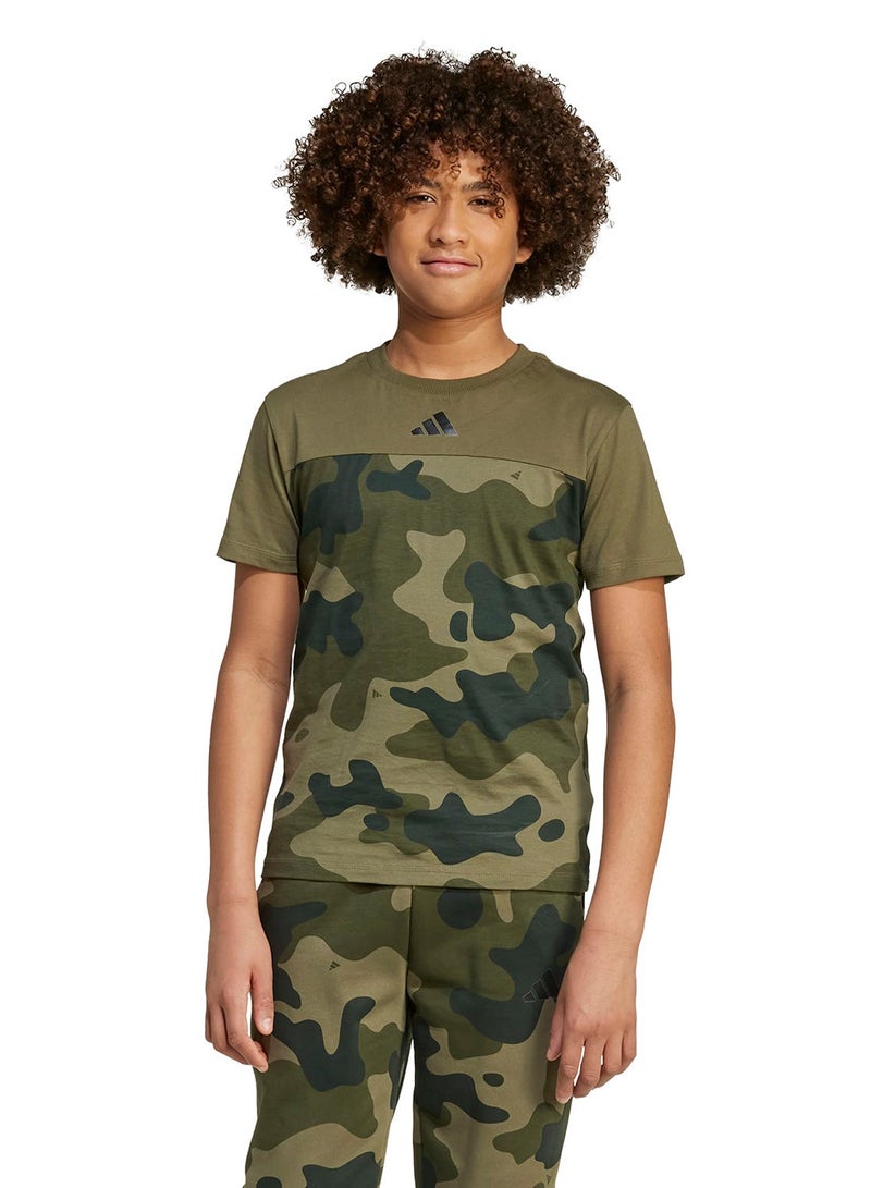 Adidas Youth Seasonal Essential Camo T-Shirt - Image 1